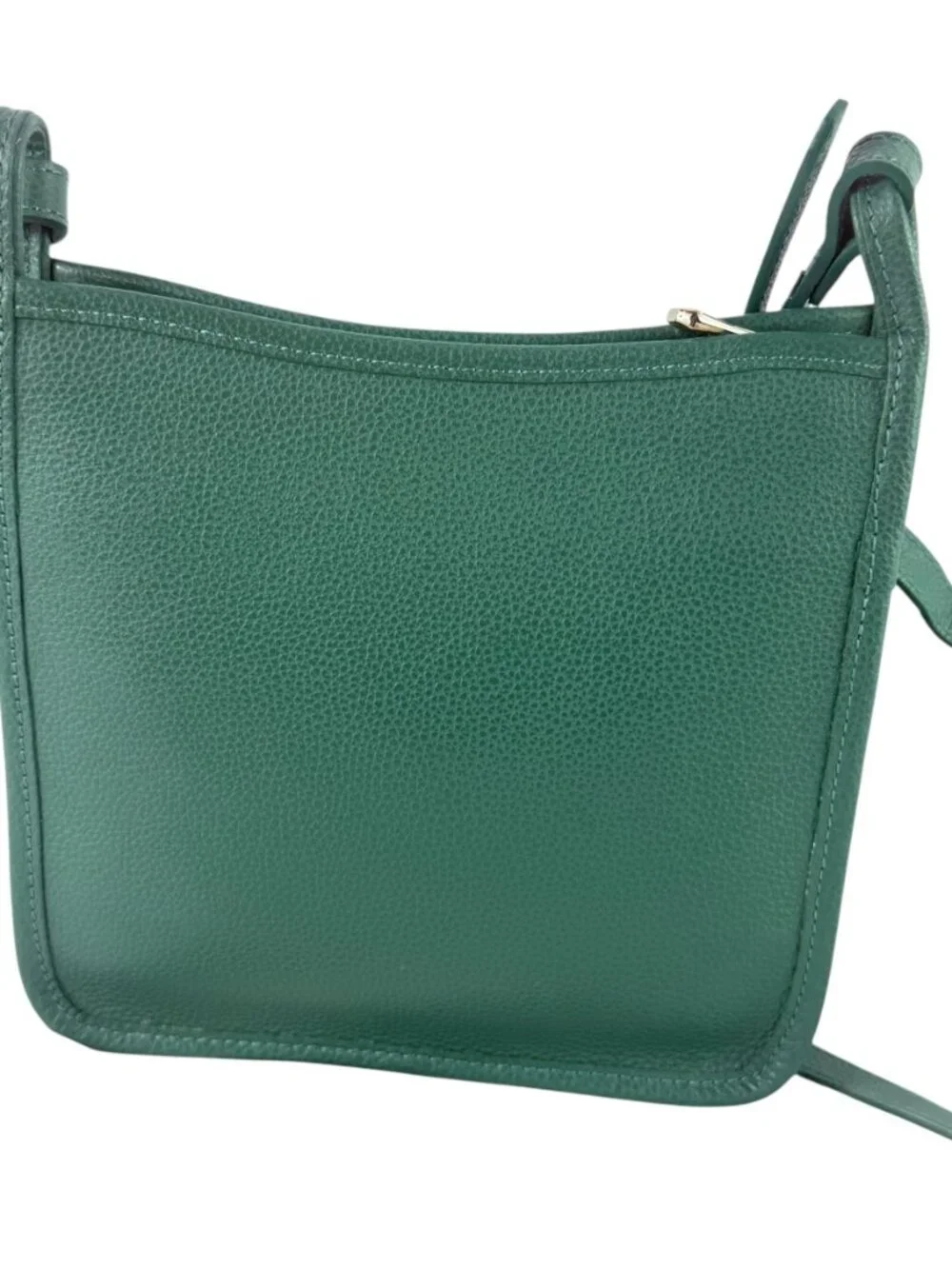 LONGCHAMP Le Foulonne Teal Leather Small Crossbody Shoulder Bag Made in France